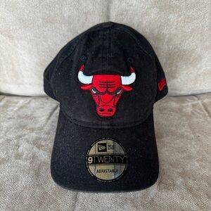 New Era Chicago Bulls Hat 9TWENTY Black Adjustable NBA Basketball Cap 90’s Retro